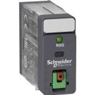 Schneider Electric RXG stikbensrelæ med testknap og LED, 2 C/O 5A og 24VAC