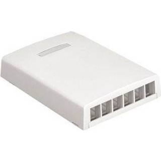 PANDUIT Vægboks netkey 6 port hvid