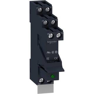 Schneider Electric Zelio rsb stikbensrelæ i sokkel med diode og skilt, 2 c/o kontakter på 8a og 24vdc forsyning