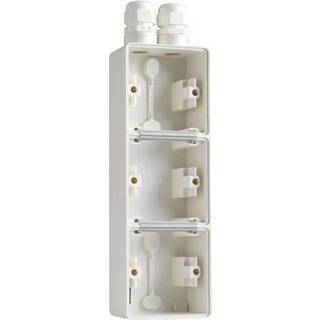 Niko Underlag 3-modul, 2x m20, ip55, hvid
