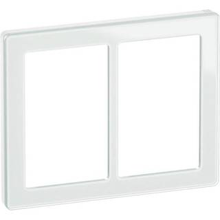 LK FUGA Pure 66 Design ramme 2x1½ modul, hvid glas