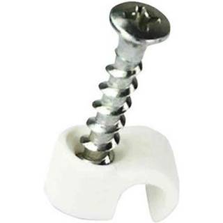 Gelia Kabelholder TCS med skrue, rund, hvid 18-22 mm, 41 mm, 50 st