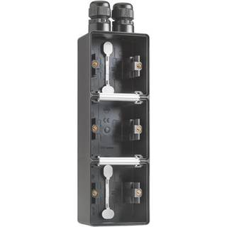 Niko Underlag 3-modul, 2x m20, ip55, sort