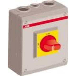 ABB Sikkerhedsafbryder AC23 45A 3 polet med hjælpekontakt emc rød og gul greb metrisk gevind OTE36A3M