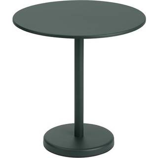 Muuto Linear stålbord Ø70 cm Dark green