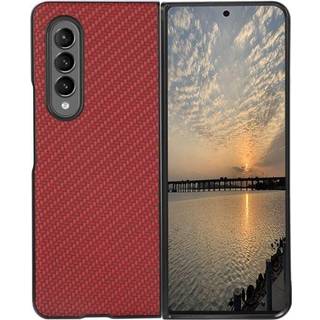 Kulfiber cover Samsung Galaxy Z Fold 3  - rød