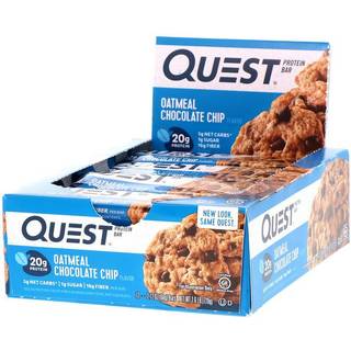 QUEST NUTRITION QUEST BARS, 12 stk-Oatmeal Choko Chip
