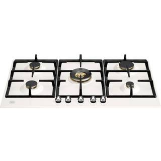 P905CHER Heritage Gaskomfur 90 cm, Hvid / Krom