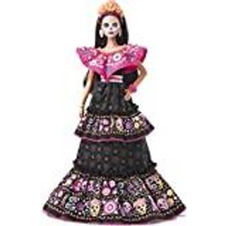 Barbie 2021 Dia de Muertos dukke (11,5-in) if?rt traditionel broderet kjole blomster krone & calavera ansigtsmaling gave til samlere