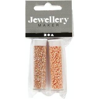 Rocaiperler i lys fersken, 1,7 mm, 14 g