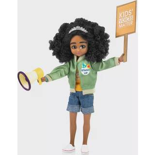 Lottie Kid Activist Doll | Søde sorte dukker til piger og drenge outfit | Dukke på en mission! | for 6 år gammel og op! Sød sort dukke inspireret
