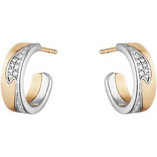 FUSION øreringe, små, Georg Jensen, 18 kt. rosa guld / 18 kt. hvidguld