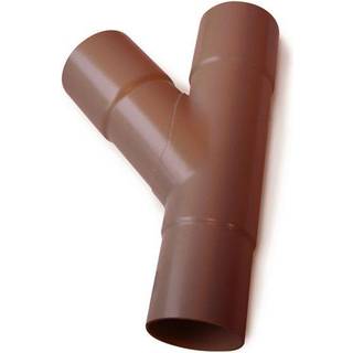 Plastmo grenrør, PVC, brun, 75° - Ø75/Ø75 mm