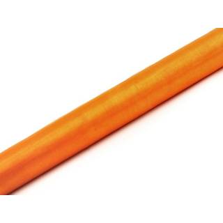 Organza Orange 0,36 x 9 meter - glat silkelook
