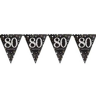 Vimpelguirlande 80 år Sparkling