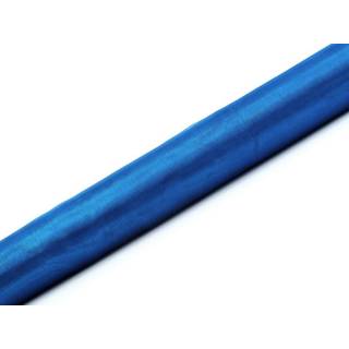 Organza Mørk Turkis 0,36 x 9 meter - glat silkelook