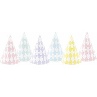 6 stk. Yummy terning partyhatte 16 cm