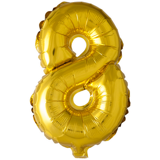 Folie tal ballon 8 guld, 41 cm