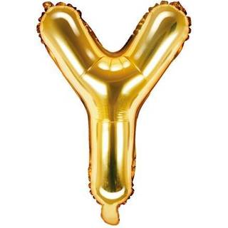 Folieballon Bogstav Y Guld 35 cm – Perfekt til Festlig Dekoration &amp; Temaer