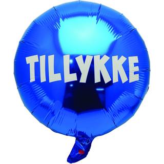 1 stk. Folieballon Tillykke Blå og Hvid Metal Folie – Ideel til Fødselsdag & Konfirmation 44 cm