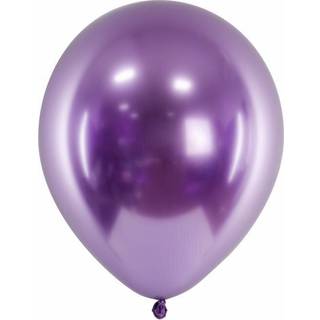 50 stk. Chrome latex balloner lilla 12" - Spejlblanke til bryllup & konfirmation