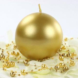 6 stk Metallic kuglelys 8 cm - Guld - Brændetid: 20 timer