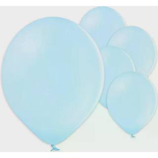 50 stk. Latexballoner himmelblå 12" - Perfekt til festdekoration og heliumbrug