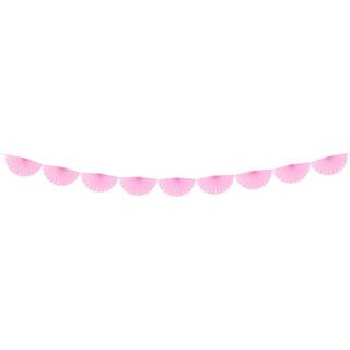 3m Guirlande 30 cm rosetter i lys pink