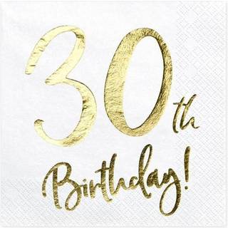 20 stk Servietter 30 år fødselsdag