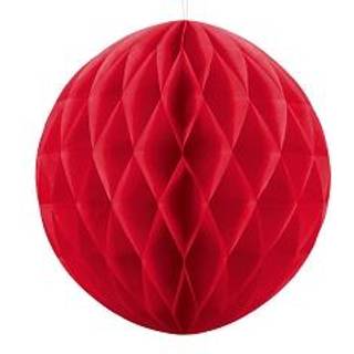 Rød honeycomb 40 cm - papir bikube