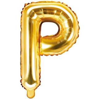 Folieballon Bogstav P Guld 35 cm – Perfekt til Festlig Dekoration & Temaer
