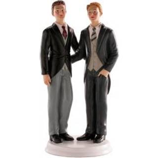 Topfigur brudepar 2 mænd 20 cm
