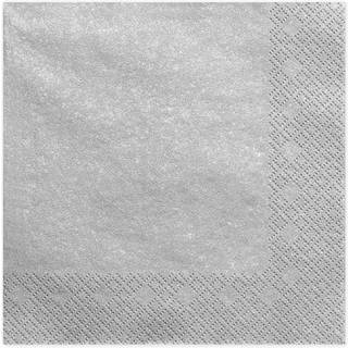 Sølv Metallic 20 stk middagsservietter