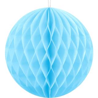 Honeycomb Lyseblå Ø40 cm silkepapir – Perfekt til festlig loftdekoration