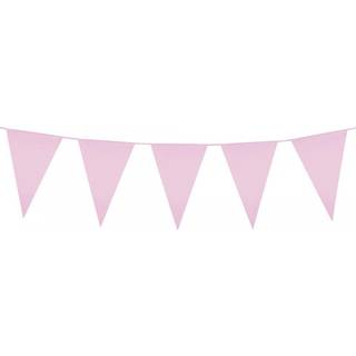 Flagguirlande lyserød 10 m