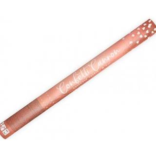 Konfettirør Rose guld Metallic Hjerter 60 cm – skab en uforglemmelig festoplevelse
