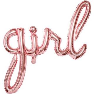 Folieballon "Girl" i Rose Guld 77x70 cm – Perfekt til festlige lejligheder