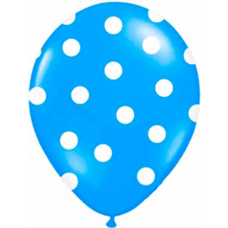 Blå balloner med prikker