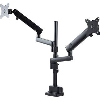 StarTech.com Desk Mount Dual Monitor Arm - Full Motion Monitor Mount for 2x VESA Displays up to 32 (17lb/8kg) - Vertical Stackable Arms - Height Adjustable/Articulating - Clamp/Grommet Monteringssæt 2 skærme 32