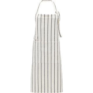 House Doctor Dry Forklæde Hvidt / 90x90 Cm - Forklæder Bomuld Sort - 204030543