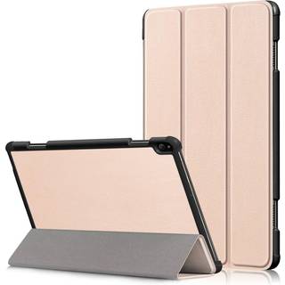 Trifoldet stativdæksel til Lenovo Tab P10 - Guld
