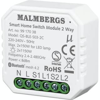 Bluetooth smart modul on/off 2-kanal/kroneafbryder, 2X1150W / 2X150W LED