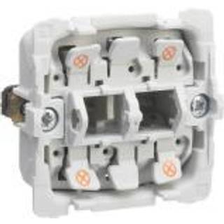 LK FUGA lampeholder for 2 x ½ modul lamper 16A 1 modul, uden afdækning