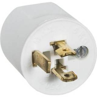 LK Fuga Lampestikprop M/jord 2p Med Jord Hvid - 182B62141L