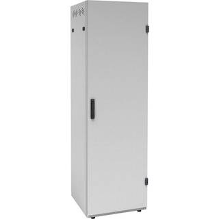 Actassi 19'' Gulv Rack med Pladedør, BDH: 800 x 800 x 2000 42HE, Lysegrå