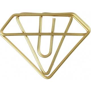 Diamantformede Guldklips - 6 stk. til Dekoration