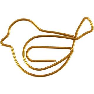 Guld Fugle Klips 32x40 mm - 6 stk. til Dekoration