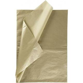 Silkepapir | 50x70 cm | 14g | 25 ark | Guld