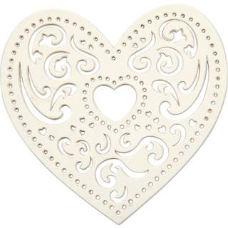 Filigranhjerte 7,5 cm - 18 stk. til dekoration