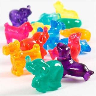 Farverige figurperler 25 mm - 700 ml perlemorsfarver